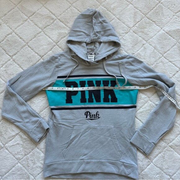 Victoria's Secret PINK | Gray Crossover Funnel Neck Hoodie | Size Extra Small - Picture 10 of 12